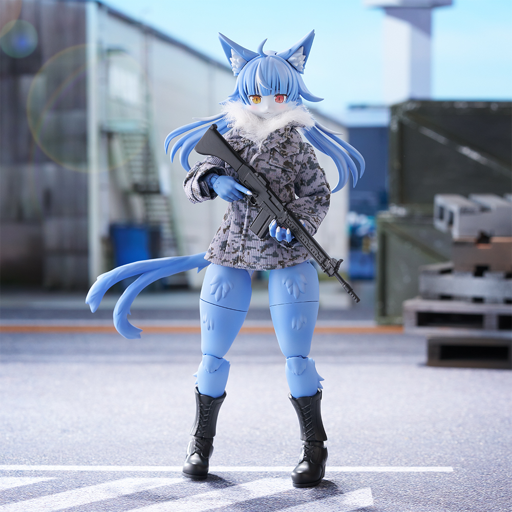 青島文化《おまねこ》軍事獸人模型 12月發售 附數位迷彩圍裙
