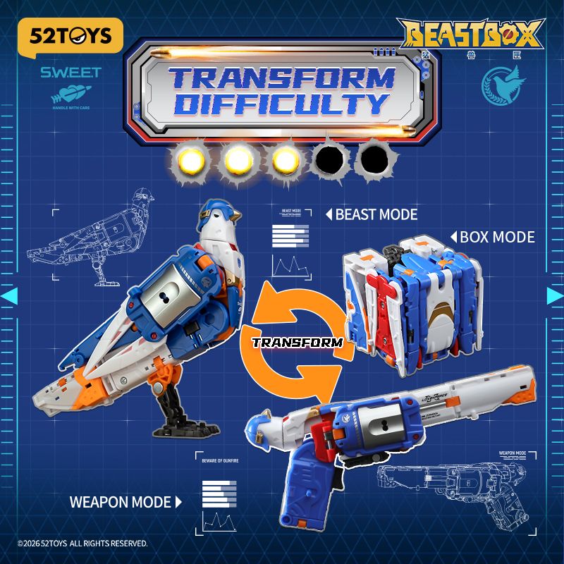 52TOYS 變形玩具新作 BEASTBOX BB-76 LOVEGUN 亮相:和平鴿化身強悍左輪手槍 4 52TOYS 變形玩具新作 BEASTBOX BB-76 LOVEGUN 亮相:和平鴿化身強悍左輪手槍