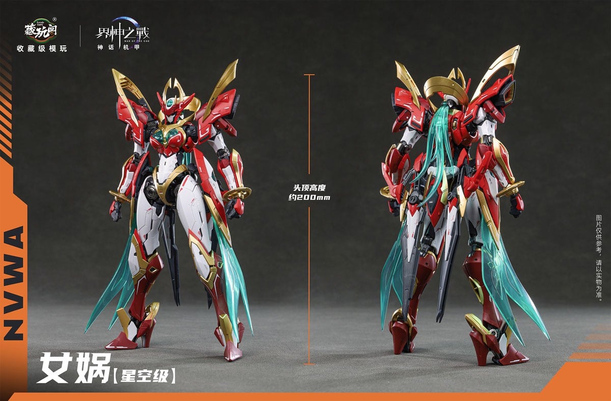 CANG-TOYS《界神之戰》女媧模型 2026 年發售,合金內構支援三段變形