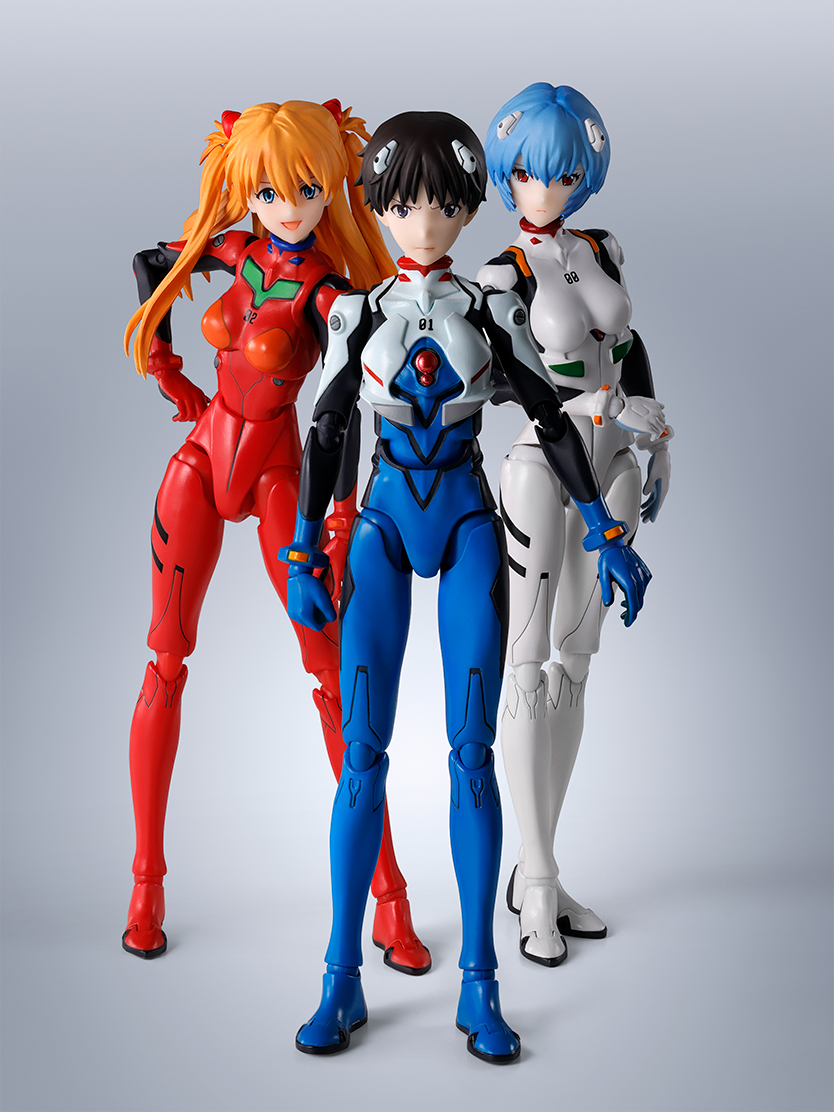 慶祝 TV 版 30 週年!S.H.Figuarts《新世紀福音戰士新劇場版》碇真嗣、綾波零、明日香戰鬥服造型 2026 年 11 月同步上市