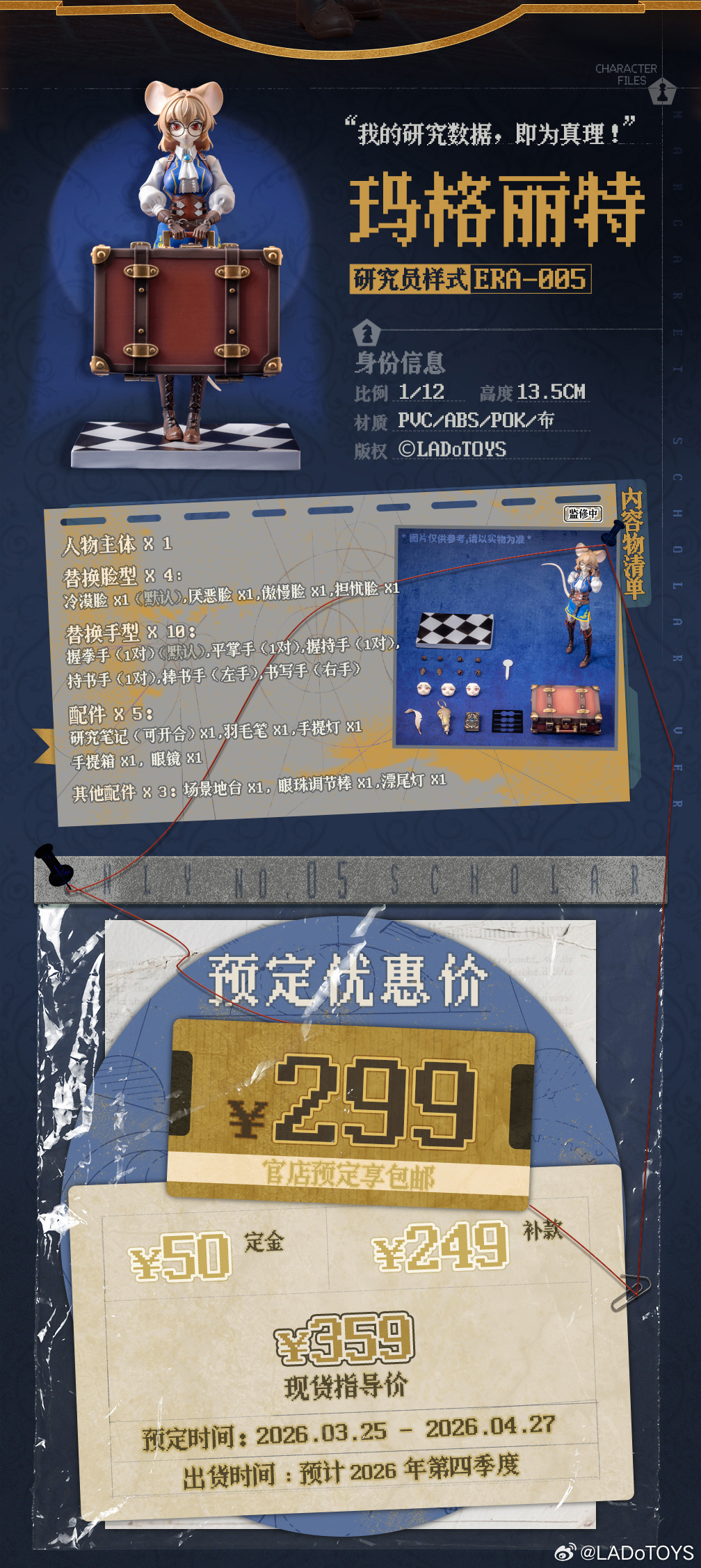 獸耳娘研究員登場!LADoTOYS「魔法大陸」Margaret 1/12 可動模型彩色原型首度公開 7 Margaret 研究員 ver. 彩色原型