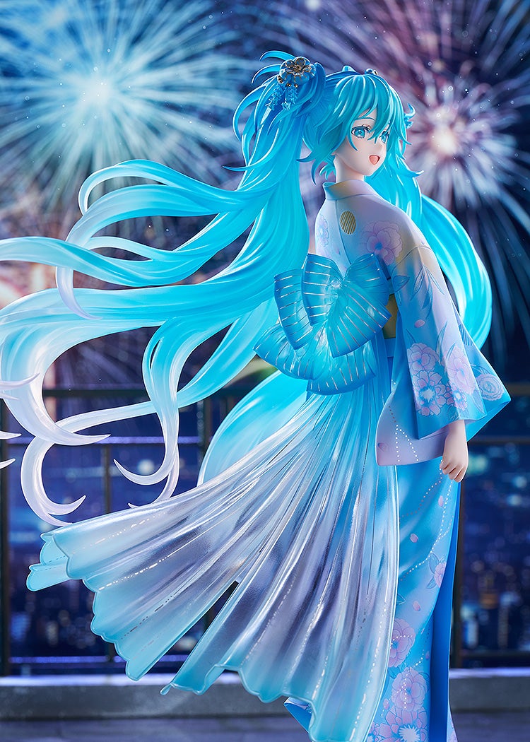 GSC推出《初音未來》花火浴衣模型 1/7比例透明髮絲展現16周年夢幻感 2 GSC推出《初音未來》花火浴衣模型 1/7比例透明髮絲展現16周年夢幻感