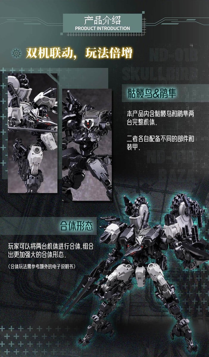 大火鳥製造推出《BIRD/BINARY》雙機組裝模型 支援合體變形預計 2026 年發售售價台幣 800 有找
