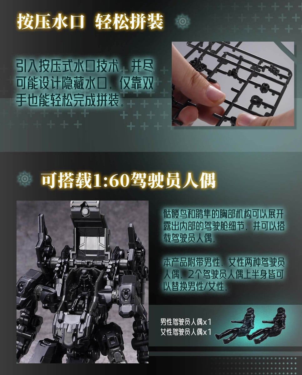 大火鳥製造推出《BIRD/BINARY》雙機組裝模型 支援合體變形預計 2026 年發售售價台幣 800 有找
