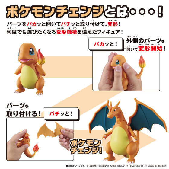 BANDAI《Pokemon Change》噴火龍、路卡利歐一體變形 預計2026年7月開賣