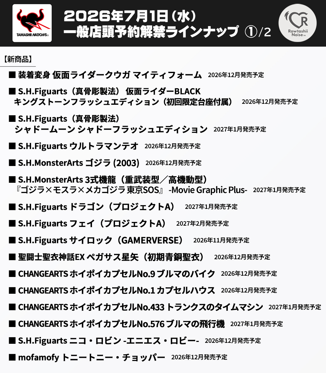 TAMASHII NATIONS 開啟 32 款新品預約,《A 計畫》成龍與《假面騎士》真骨彫等大作 7 月 1 日開搶