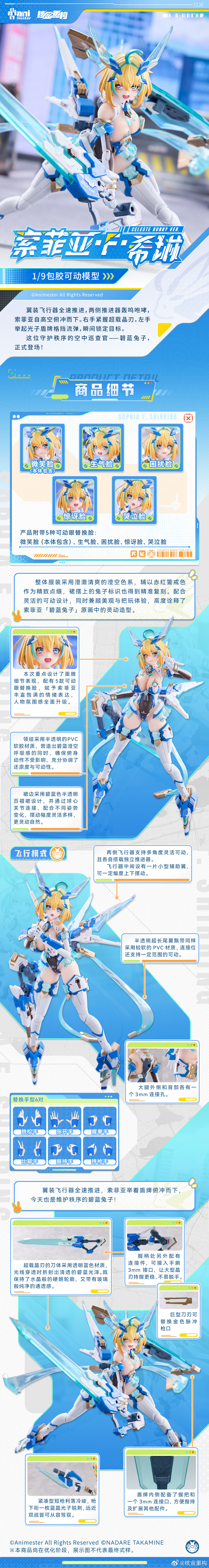 核金重構《Bunnysuit Planning》蘇菲亞可動人偶 2026 年底發售 11 核金重構《Bunnysuit Planning》蘇菲亞可動人偶 2026 年底發售