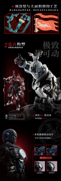 MOSHOWTOYS《大漢虎賁》組裝模型,23公分附雙甲冑售價約1650元