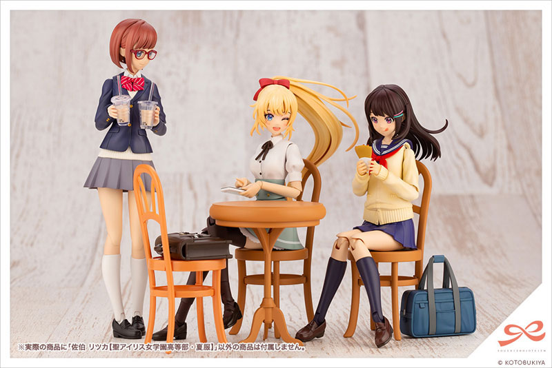 壽屋《創彩少女庭園》佐伯律花夏服 7月17日再販 內附三款髮型零件可與女神裝置混搭