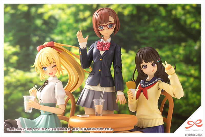 壽屋《創彩少女庭園》佐伯律花夏服 7月17日再販 內附三款髮型零件可與女神裝置混搭