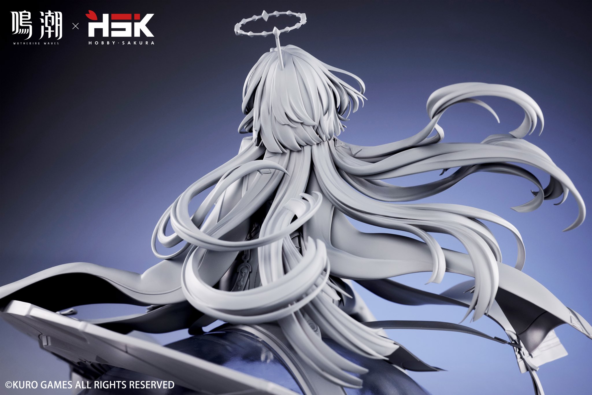 Hobby Sakura 公開《鳴潮》莫妮 1/6 比例模型開發原型,灰模神韻細節曝光