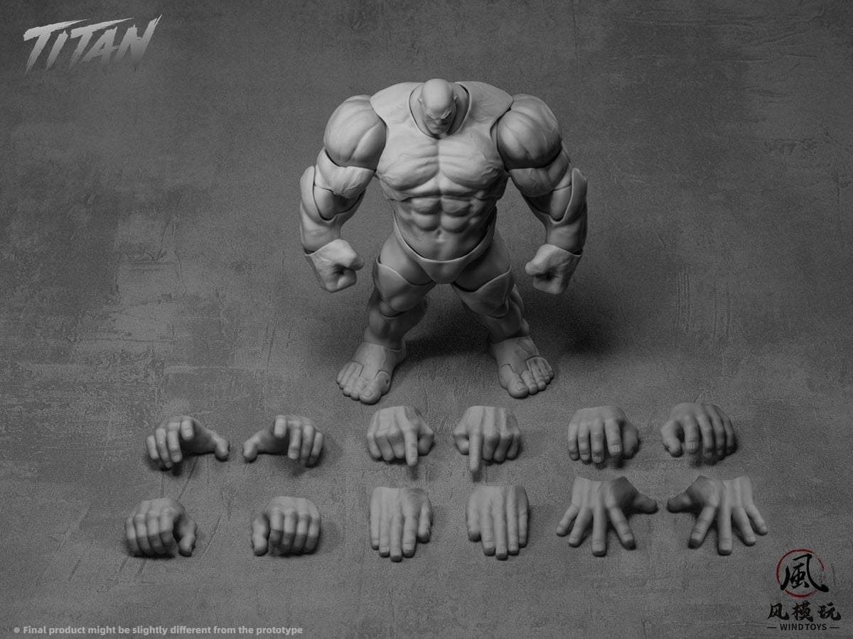 WIND TOYS 推出《Titan》1/12 肌肉素體 標配龍爪手與四色