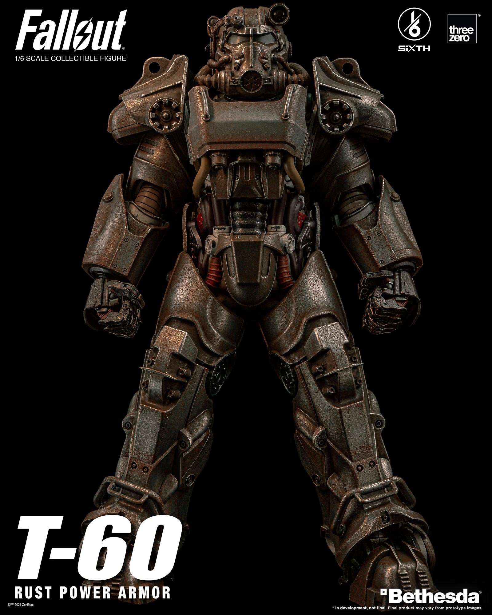 threezero《Fallout》1/6 T-60動力裝甲 2026年發售 四層塗裝重現舊化感