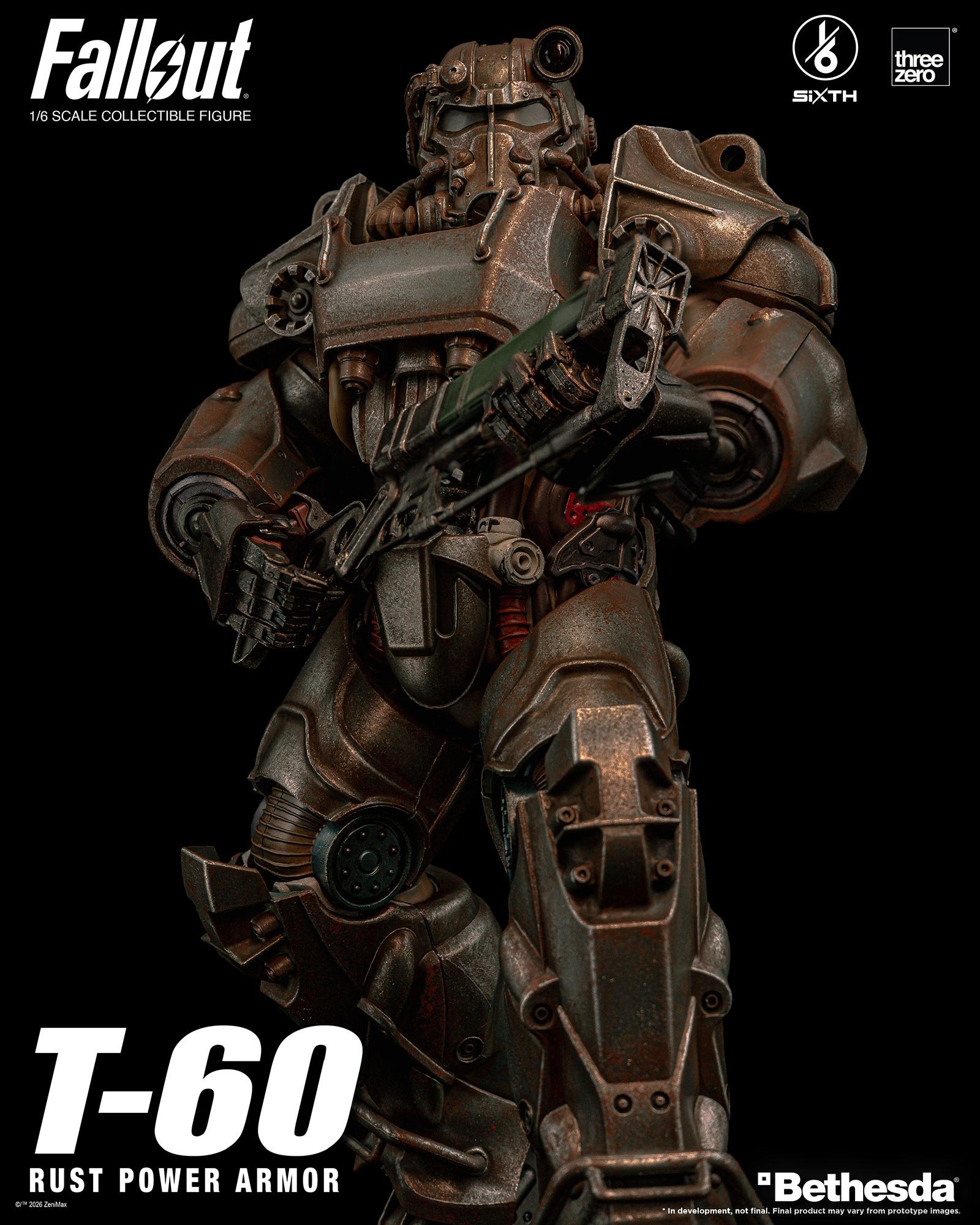 threezero《Fallout》1/6 T-60動力裝甲 2026年發售 四層塗裝重現舊化感