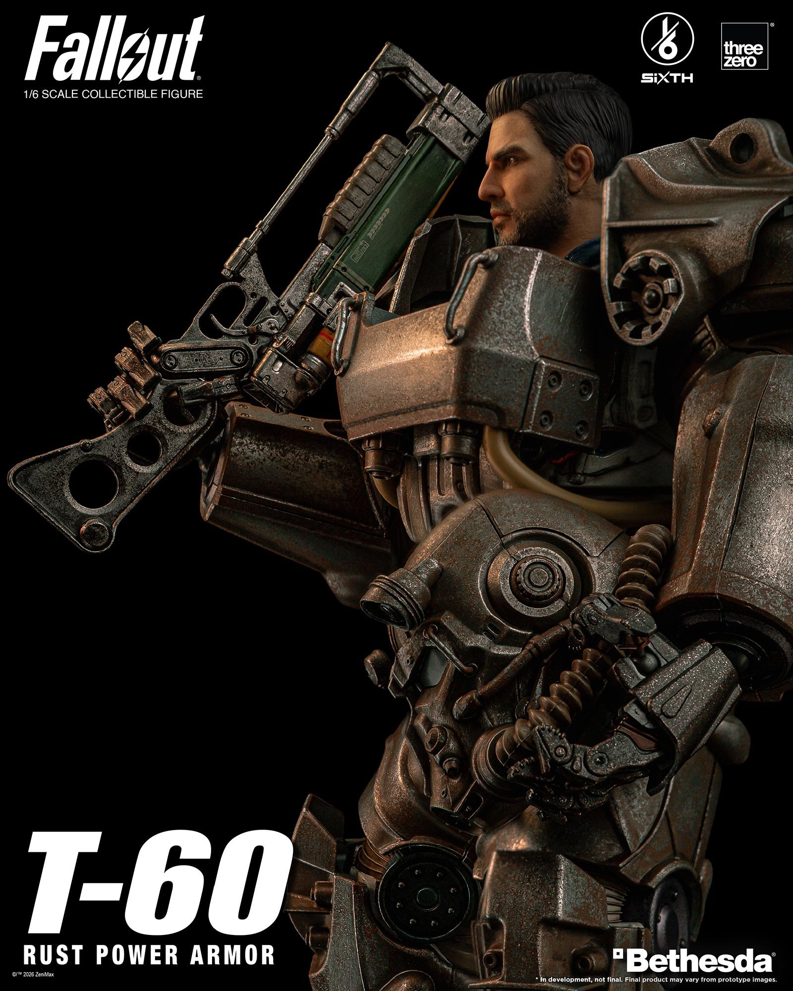 threezero《Fallout》1/6 T-60動力裝甲 2026年發售 四層塗裝重現舊化感