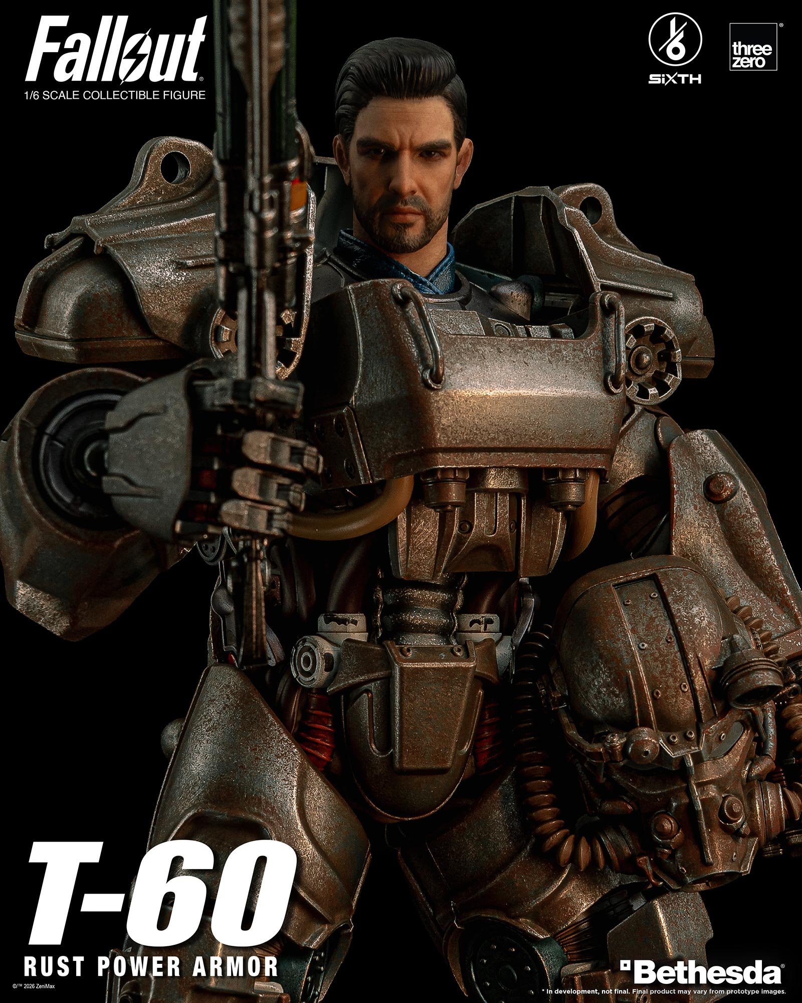 threezero《Fallout》1/6 T-60動力裝甲 2026年發售 四層塗裝重現舊化感