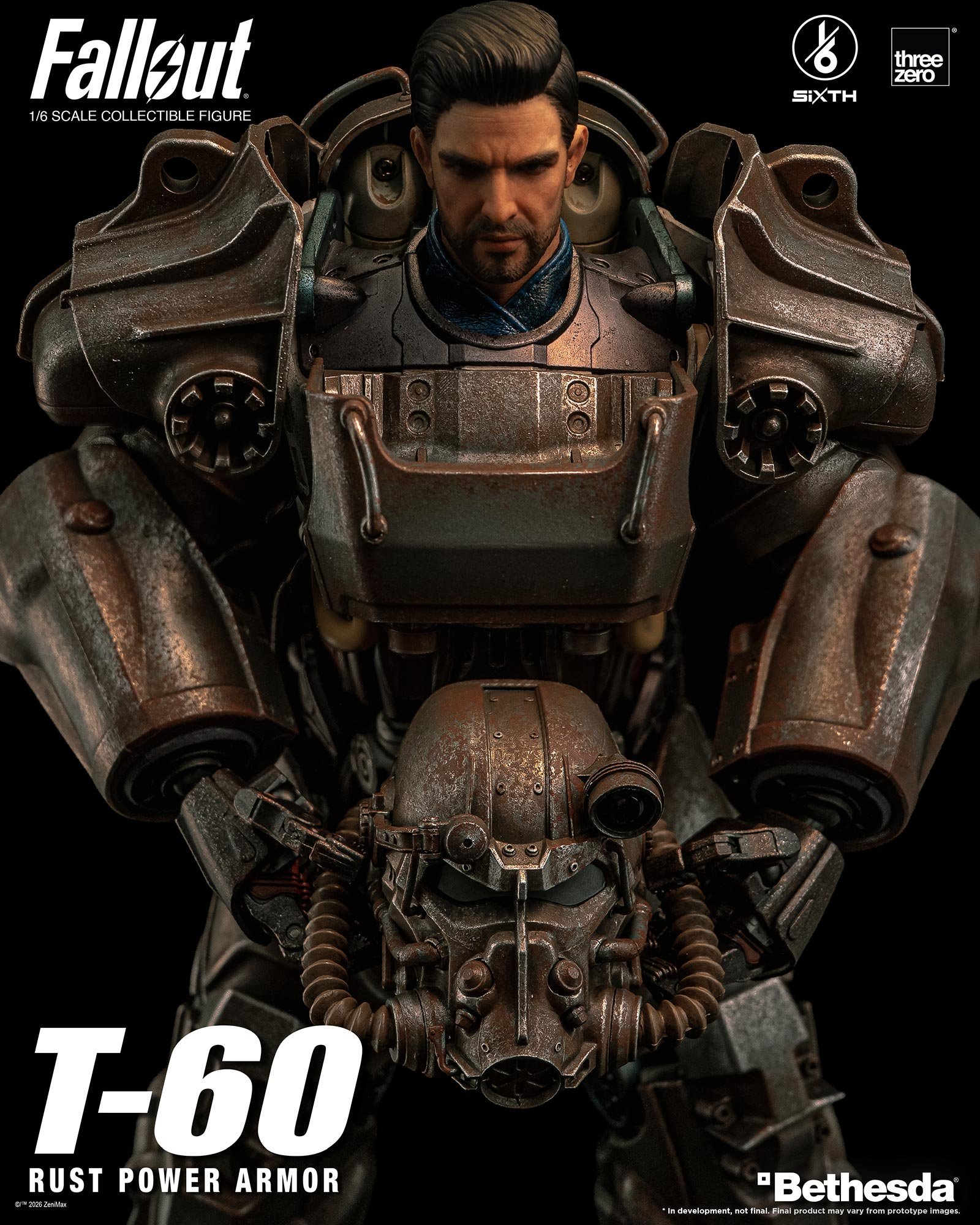 threezero《Fallout》1/6 T-60動力裝甲 2026年發售 四層塗裝重現舊化感