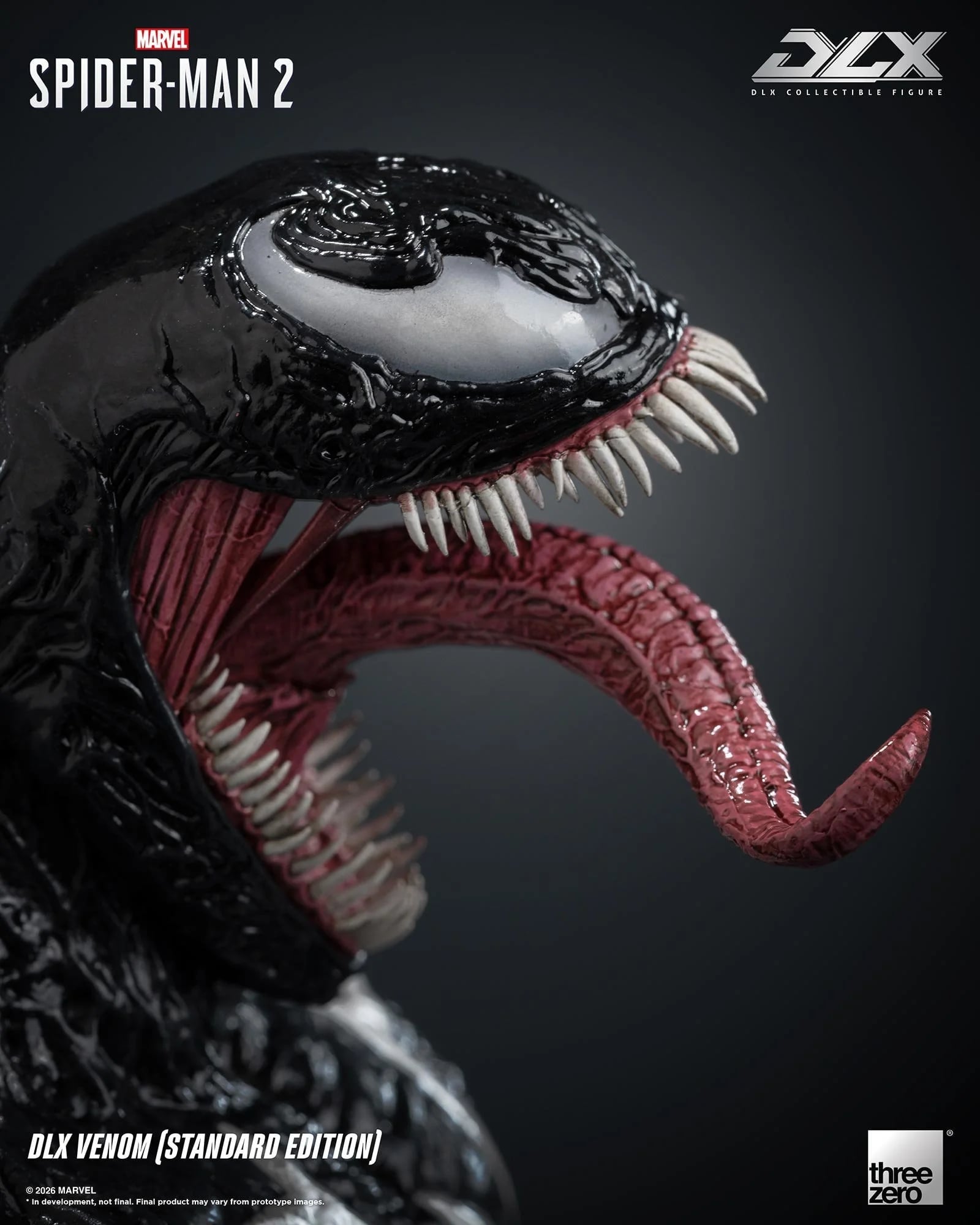 threezero 發表《Marvel’s Spider-Man 2》DLX 猛毒合金人偶預計 2027 年發售,全高 29 公分具備 33 處關節