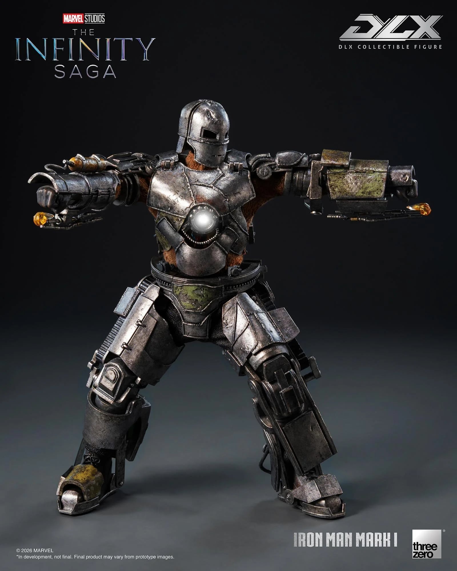 threezero《鋼鐵人》DLX Mark 1合金模型亮相 2027年秋季發售 定價約3524元