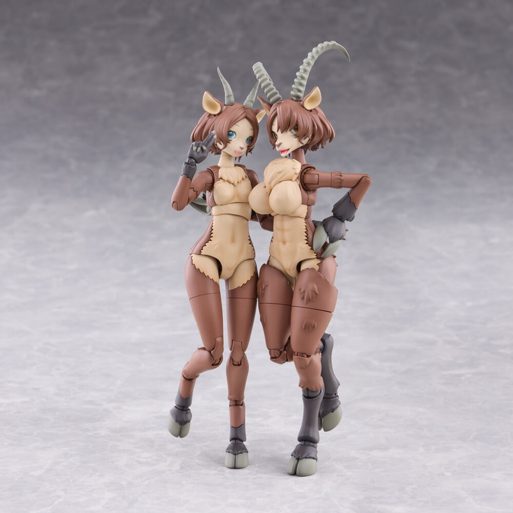 Aoshima《kemopla》獸人組裝模型 Ibex 開放預購 一盒雙素體附可動眼 預計 2027 年發售