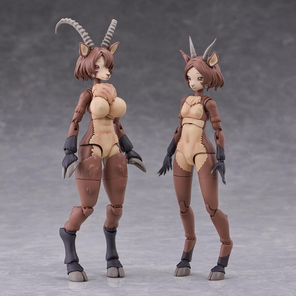 Aoshima《kemopla》獸人組裝模型 Ibex 開放預購 一盒雙素體附可動眼 預計 2027 年發售