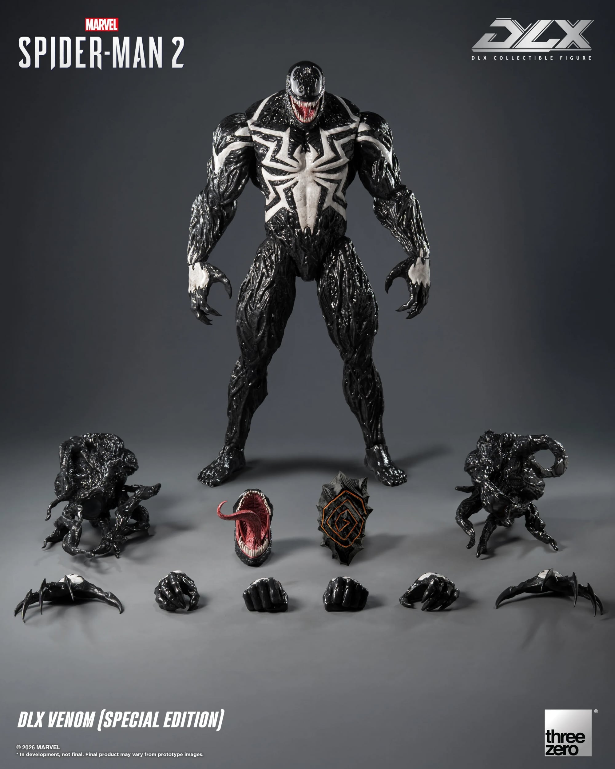 threezero推出《Marvel’s Spider-Man 2》DLX猛毒 內建合金骨架售價約台幣7920元