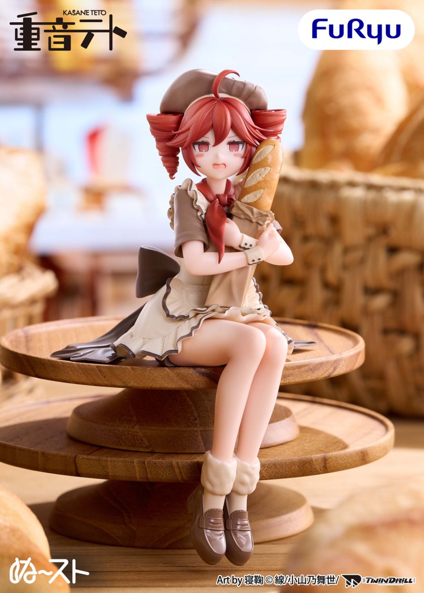 FuRyu《重音テト》麵包店風格泡麵蓋模型公開 預計2027年3月登場