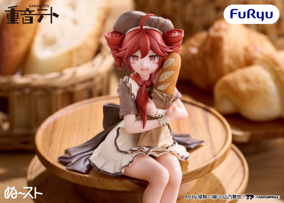 FuRyu《重音テト》麵包店風格泡麵蓋模型公開 預計2027年3月登場