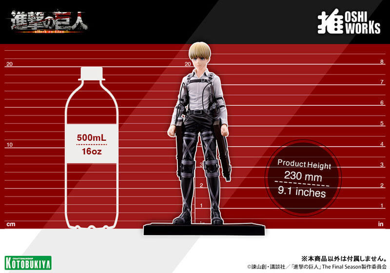 Kotobukiya《進擊的巨人》OSHI WORKS 模型公開 里維、阿爾敏、莎夏 2027 年發售