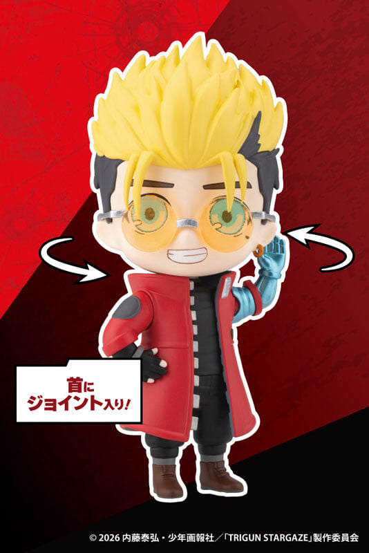 壽屋《TRIGUN STARGAZE》威席、沃夫伍德 Q 版模型亮相 單款 1,980 日圓