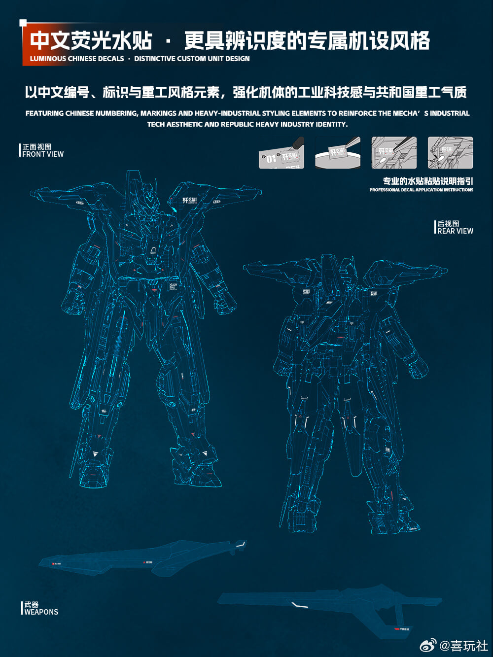 喜玩社《玄鯊 概念型》合金骨架 23公分海量武裝約600元