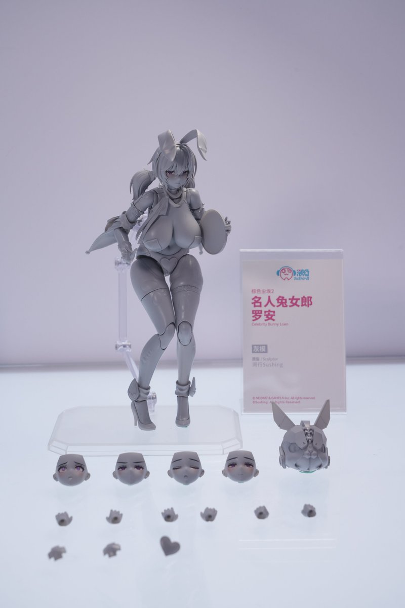 Sushing 參展上海 Wonfes 公開《棕色塵埃 2》羅安兔女郎與《少女前線 2》等多款 1/12 可動原型