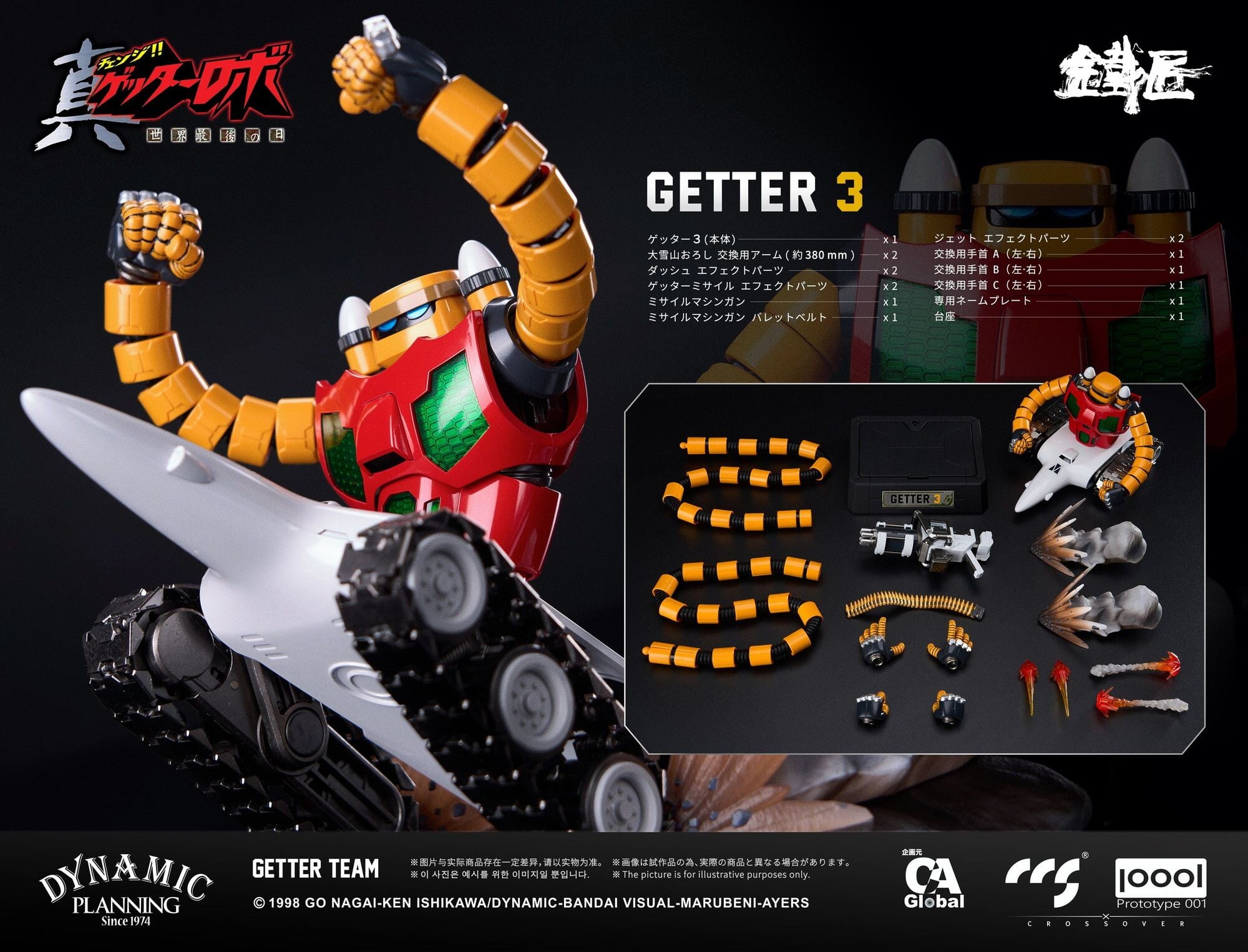 CCSTOYS《真蓋特機器人》三機合金組 2026 年底開賣