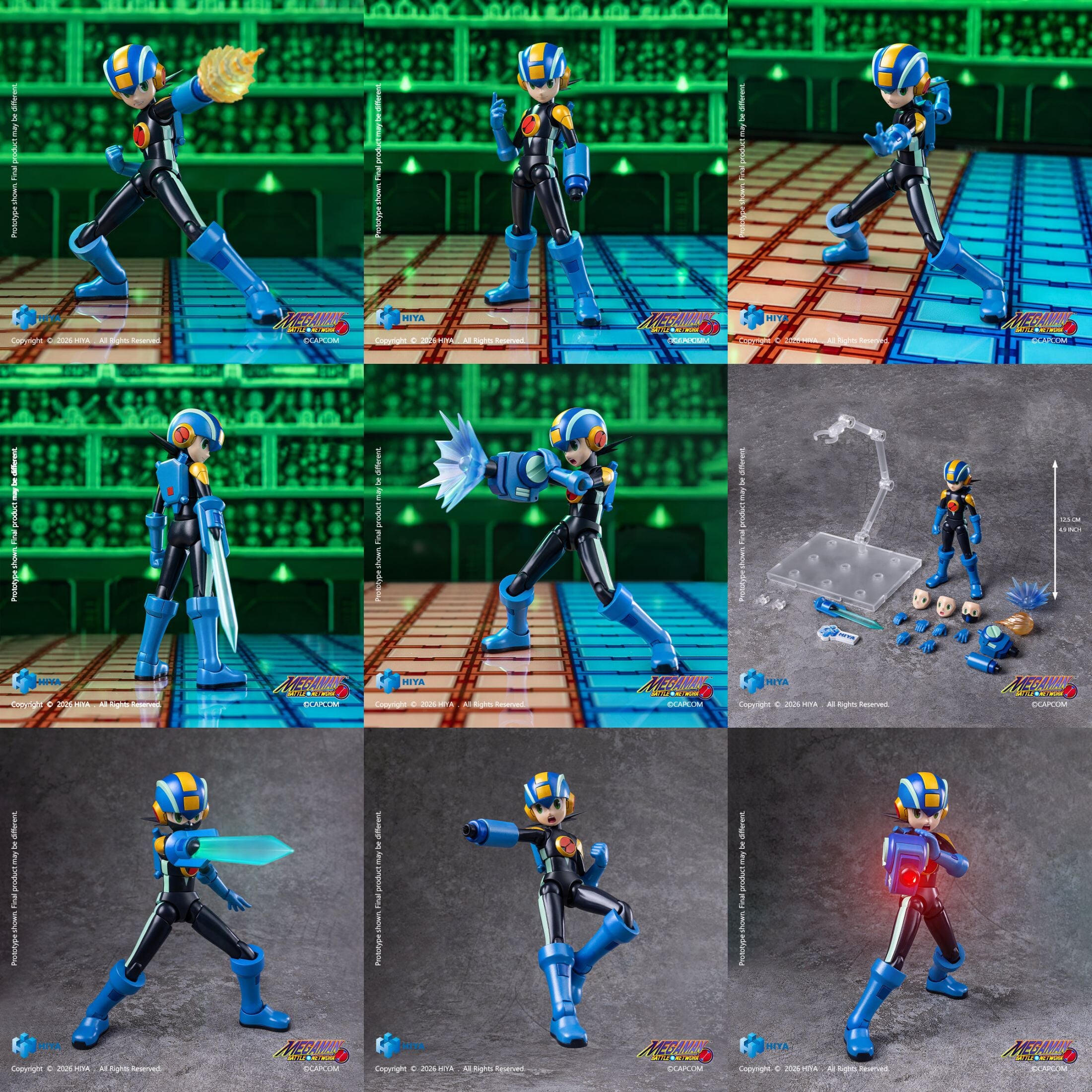 HIYA Toys《洛克人EXE》可動人偶 磁吸武裝預定2027年發售