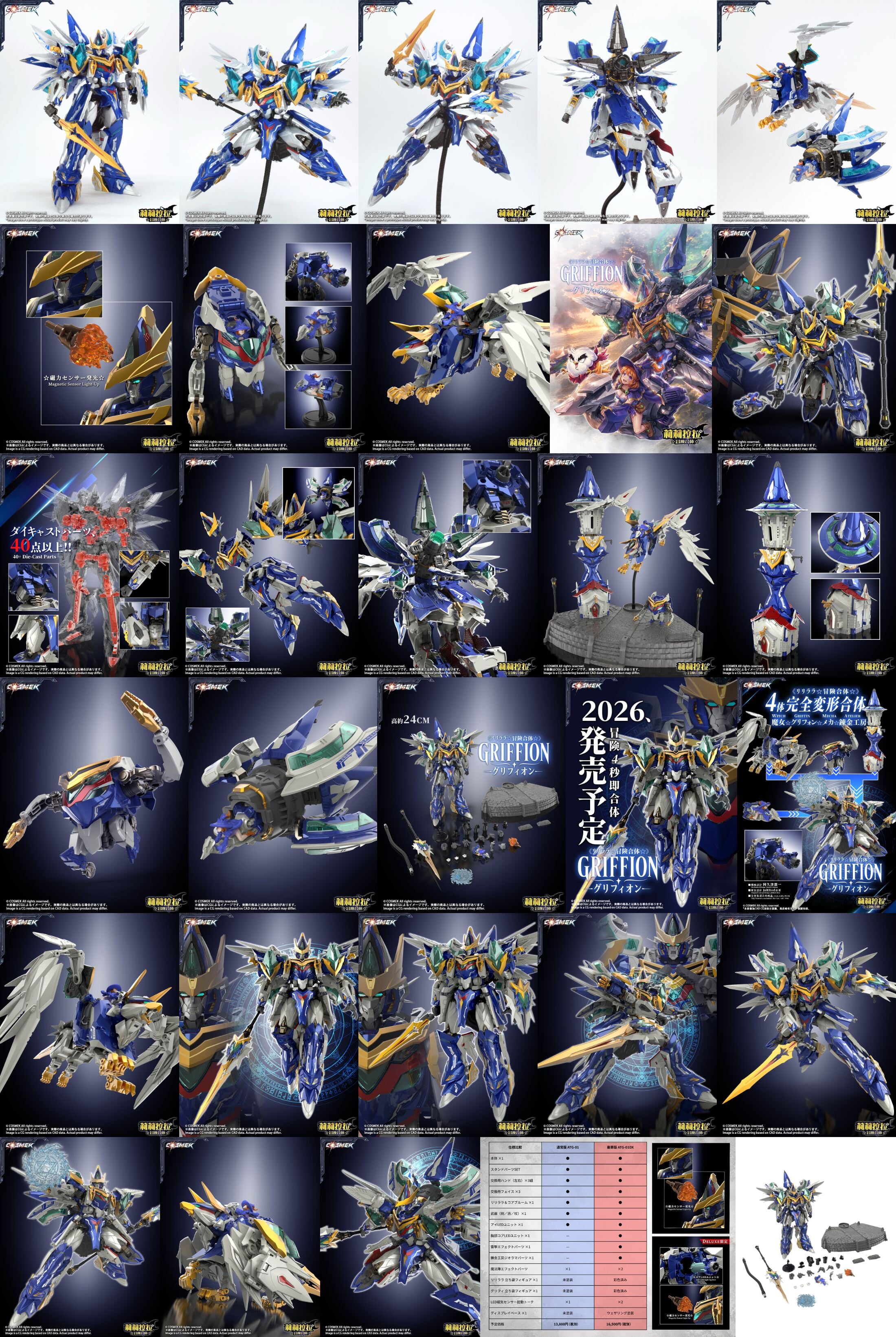 《リリララ》Griffion合金模型 10月22日開訂 支援四機完全變形