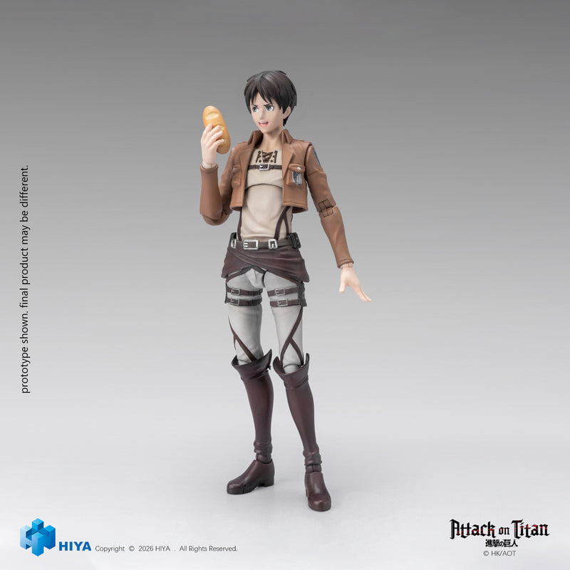 HIYA TOYS《進擊的巨人》艾連 1/12 可動人偶 2027 年冬季發售 附贈經典麵包配件