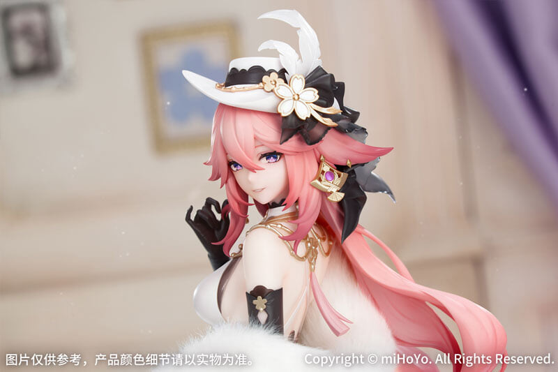 Myethos 推出《原神》八重神子 1/8 禮服模型,黑色透視裙擺展現優雅氣場